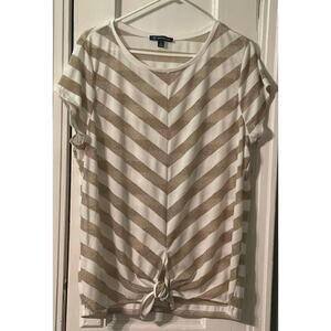International Concepts Chevron Striped Top